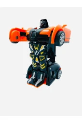 Robota Dönüşebilen Bugatti Araba Turuncu Renk thumbnail 1
