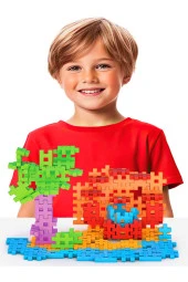 Fun Fun Puzzle Inşa Lego Yapı Bloklar 128 Parça thumbnail 1