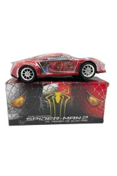 Spiderman Işıklı Sesli Çarp dön Oyuncak Araba 25 cm thumbnail 4