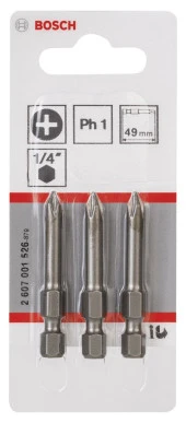 Bosch - Extra Hard Serisi Vidalama Ucu PH1*49 mm 3'lü thumbnail 2