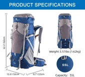 Mobihome Hiking Sırt Çantası 60 Litre thumbnail 8
