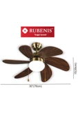 Rubenis RBT306Brw Glob Tavan Vantilatörü thumbnail 1