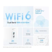 TP-LINK DECO-X10-3P AX1500 MESH ROUTER 3-lü paket thumbnail 2