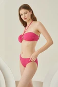 Fuşya Reps Boyundan Bağlamalı Tek Üst Bikini thumbnail 6