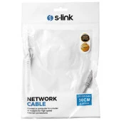 S-link SL-CAT6030 30cm Utp CAT6 Gri Patch Kablo thumbnail 3