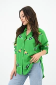 Kadın Nakış İşlemeli Oversize Gömlek 1735-24 thumbnail 9