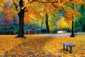 Sonbaharda Park - Kanvas Tablo thumbnail 1