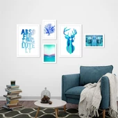 Turquoise Çerçeveli Poster Seti thumbnail 1