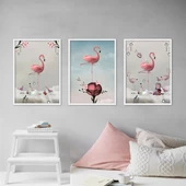 Flamingo Çerçeveli Poster Seti thumbnail 1