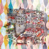 Renkli Galata Kanvas Tablo thumbnail 1