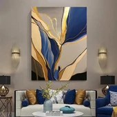 Elegant Navy Yağlı Boya Dokulu Tablo thumbnail 1