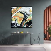 Abstract Melting - Yağlı Boya Dokulu Tablo thumbnail 1