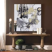 Jackson Pollock'a Saygı - Yağlı Boya Dokulu Tablo thumbnail 1