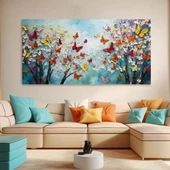Butterflies 3D Yoğun Yağlı Boya Tablo thumbnail 1