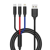 Torima 3A 3in1(Micro-Type-C-Iphone) Hızlı Şarj-Data Kablosu-U35 thumbnail 2