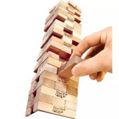 Orijinal Jenga 54 Parça Ahşap Denge Oyunu thumbnail 6