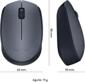 Logitech M170 Kablosuz Mouse Siyah USB 12 Ay Pil Ömrü thumbnail 3