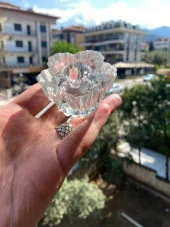 Desenli Cam Mumluk - Şamdan Mumluğu (Defolu) thumbnail 5