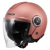 LS2 CLASSY MAT GOLD PEMBE KASK (GÜNEŞ VİZÖRLÜ) thumbnail 1