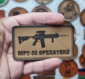MPT 55 OPERATÖRÜ -Dikdörtgen  Deri Peç - Arma - 2 Wolf Leather Patch thumbnail 2