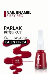 Flormar Sedefli Parlak Oje 048 (KIRMIZI) thumbnail 5