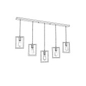 Avonni 60011 Modern Avize, 60 w, Siyah thumbnail 2