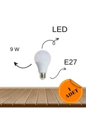 9w (60w) Beyaz Işık Led Ampul E27 Normal Duy thumbnail 1