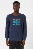 Mr Beast Lettern indigo Erkek 2ip Sweatshirt thumbnail 1