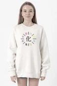 Monogatari Anime Apparitions Beyaz Kadın 2ip Sweatshirt thumbnail 1