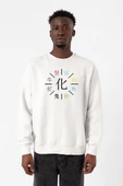 Monogatari Anime Apparitions Beyaz Erkek 2ip Sweatshirt thumbnail 1