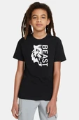 Mr Beast Half Face Siyah Çocuk Tshirt thumbnail 1