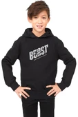 Mr Beast Make The World Siyah Çocuk 3ip Kapşonlu thumbnail 1