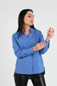 Kadın Çift Cepli Salaş Gömlek 1670-24 thumbnail 3