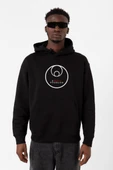 3 Body Problem Logo Siyah Erkek 3ip Kapşonlu Sweatshirt thumbnail 1