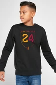 24 Şampiyonluk Siyah Çocuk 2ip Sweatshirt thumbnail 1