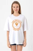 Camp Half Blood Poseidon Beyaz Kadın Oversize Tshirt thumbnail 1