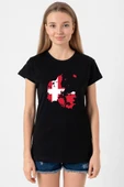 Euro 24 Denmark Siyah Kadın Tshirt thumbnail 1