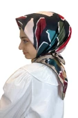 Quare Desenli Rayon Eşarp 01072  VİZON thumbnail 1