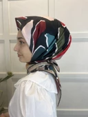 Quare Desenli Rayon Eşarp 01072  VİZON thumbnail 3