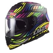 LS2 SSTORM 2 POWER MAT SİYAH-GÖKKUŞAĞI KASK thumbnail 1