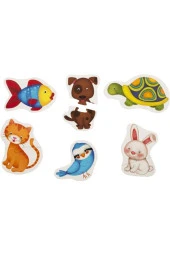Evcil Hayvanlar Bebek Puzzle 12 Parça thumbnail 3