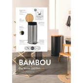 5five Simply Smart Bambu 30 Lt Paslanmaz Çelik Çöp Kovası thumbnail 6