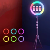RGB Light 56cm Işıklı Telefon Tutucu Ring Light thumbnail 6