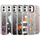 Apple iPhone 11 Kılıf Desenli  Silver Sert Kapak thumbnail 8