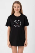3 Body Problem Logo Siyah Kadın Oversize Tshirt thumbnail 1