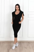 Kadın Askılı Sweatshirtli Elbise 3711-23 thumbnail 7