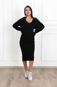 Kadın Askılı Sweatshirtli Elbise 3711-23 thumbnail 4