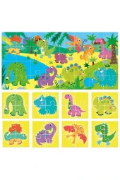 Headu 8 1 Çift Taraflı Dinazor Puzzle thumbnail 2