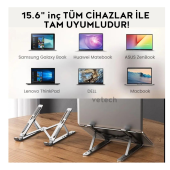 Alüminyum Ayarlanabilir Notebook Stant Macbook Laptop Standı thumbnail 3