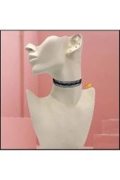 Siyah Renk Deri Işlemeli Kadın Choker Kolye thumbnail 1